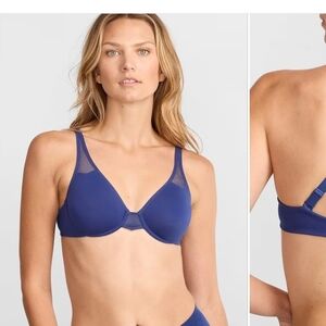 Women's Blue Mesh Underwire Bra 36DD Wacoal New Body By 2.0 NWT